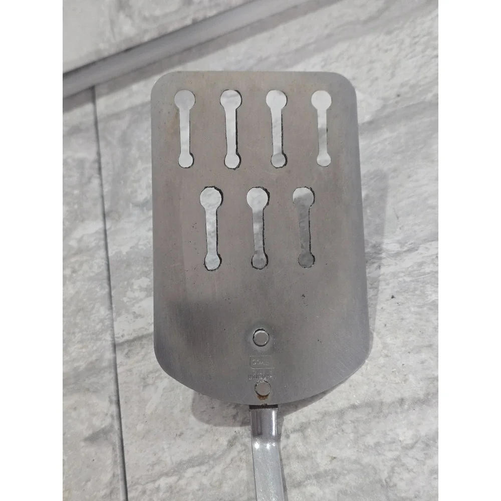 Vtg Ecko Spatula Turner Keyhole Slot‎ Utensil Black Handle  Made in USA